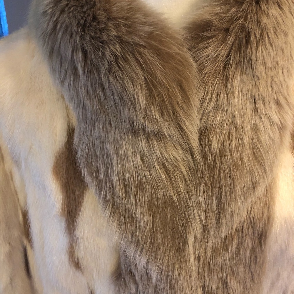 Authentic Mink and Fox Coat 100% real fur